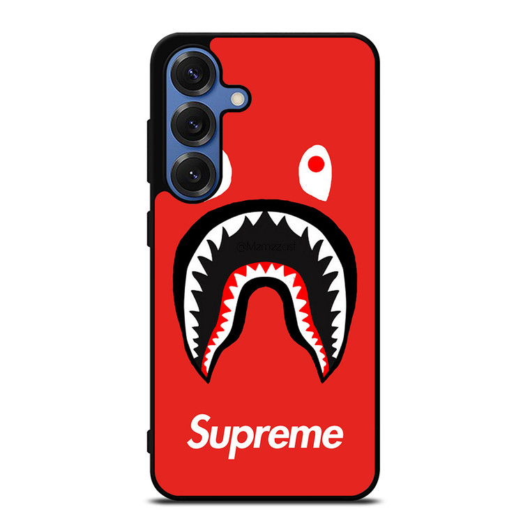 BAPE SHARK SUPREME RED Samsung Galaxy S25 Case Cover