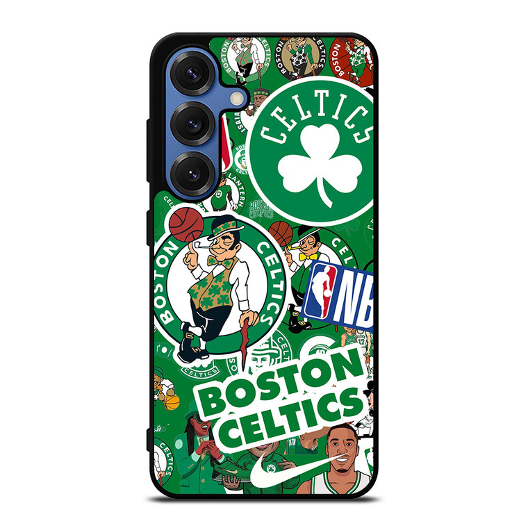 BOSTON CELTICS NBA STICKER BOMB Samsung Galaxy S25 Case Cover