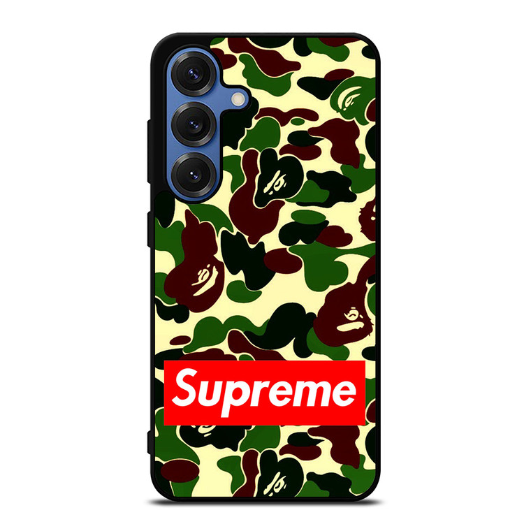 CAMO BAPE SUPREME Samsung Galaxy S25 Case Cover
