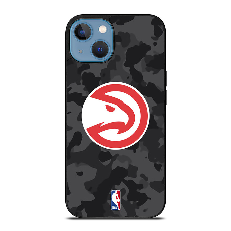 ATLANTA HAWKS BLACK CAMO iPhone 13 Case Cover