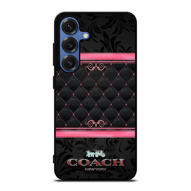 COACH NEW YORK PINK BLACK Samsung Galaxy S25 Case Cover