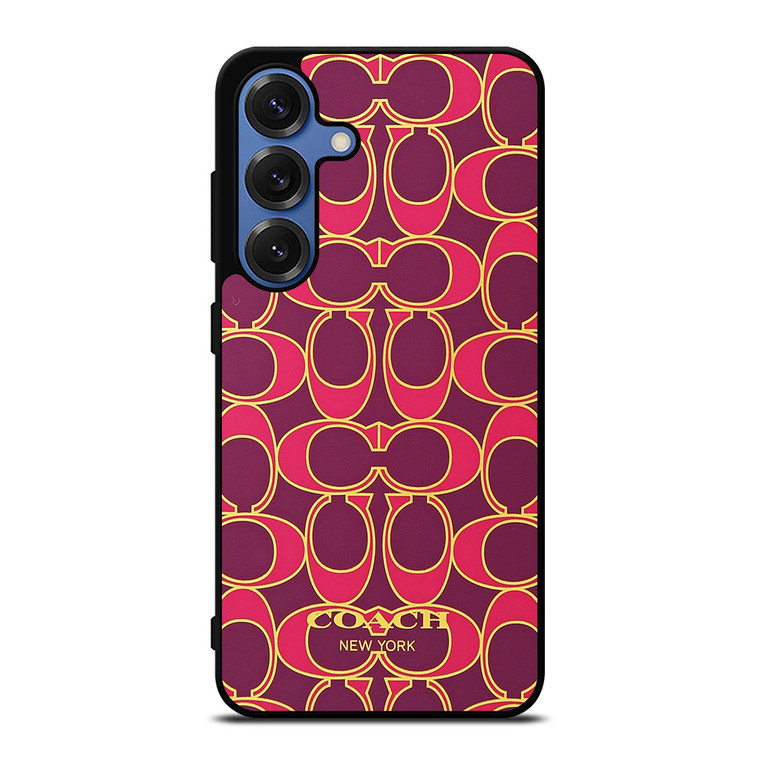 COACH NEW YORK PINK GOLD Samsung Galaxy S25 Case Cover