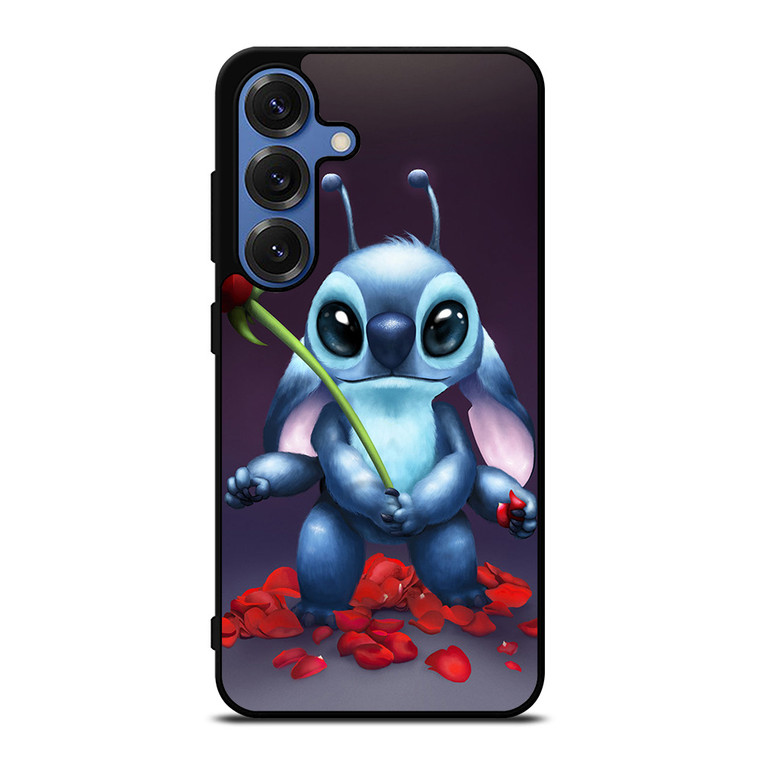DISNEY STITCH AND ROSE FLOWER Samsung Galaxy S25 Case Cover
