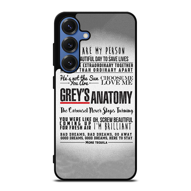 GREY'S ANATOMY QUOTES Samsung Galaxy S25 Case Cover