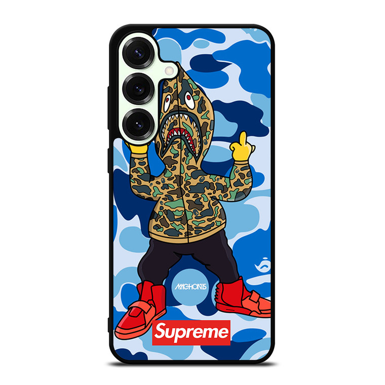 BATHING APE SUPREME SHARK CAMO Samsung Galaxy S25 Plus Case Cover