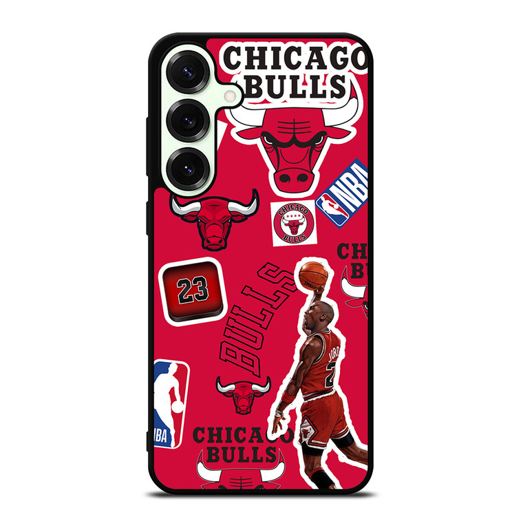 CHICAGO BULLS STICKER BOMB Samsung Galaxy S25 Plus Case Cover