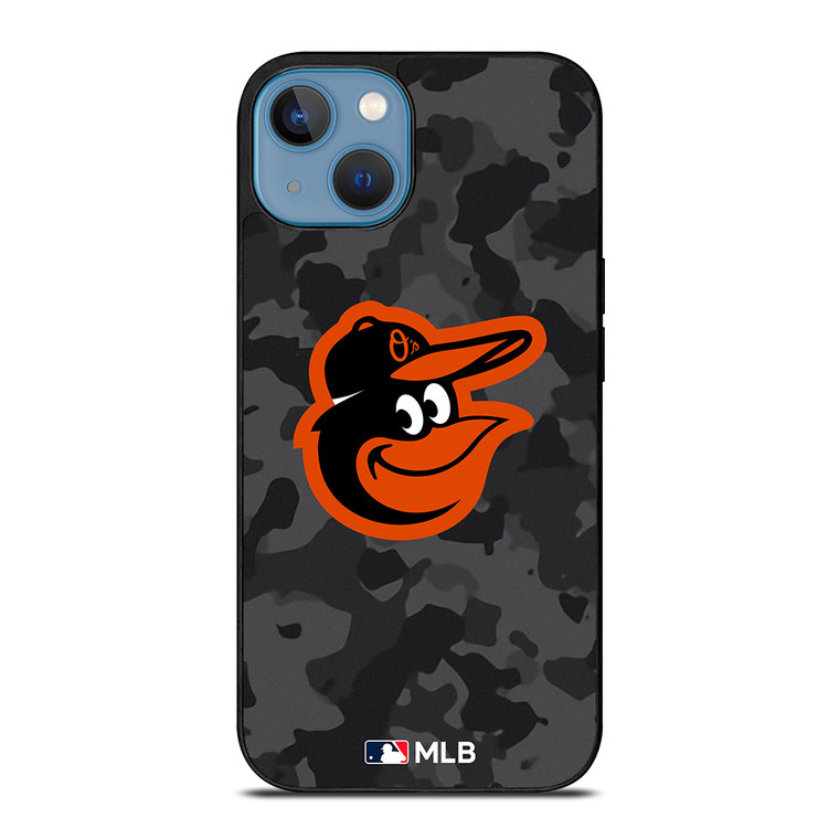 BALTIMORE ORIOLES BASEBALL BLACK CAMO iPhone 13 Case Cover
