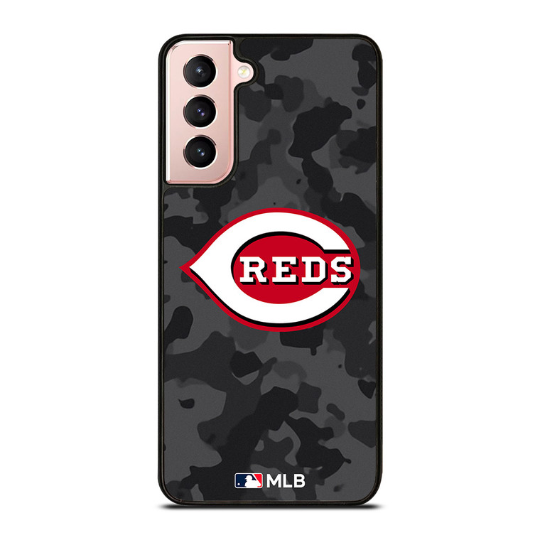 CINCINNATI REDS BASEBALL BLACK CAMO Samsung Galaxy S21 Case Cover