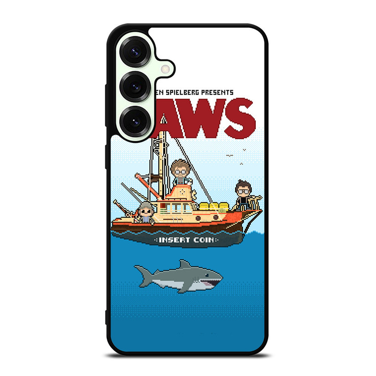 JAWS LOGO 8 BIT Samsung Galaxy S25 Plus Case Cover