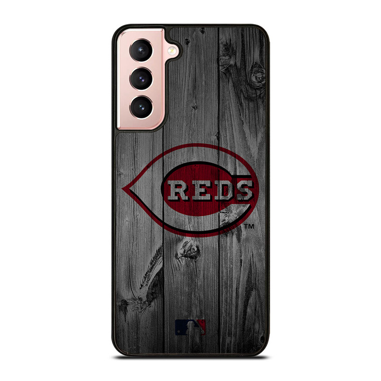 CINCINNATI REDS BASEBALL MLB WOOD LOGO Samsung Galaxy S21 Case Cover