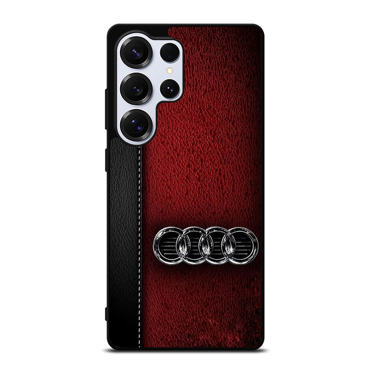 AUDI CAR RED LEATHER Samsung Galaxy S25 Ultra Case Cover