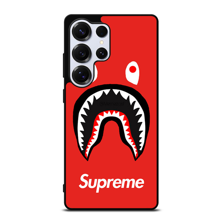 BAPE SHARK SUPREME RED Samsung Galaxy S25 Ultra Case Cover