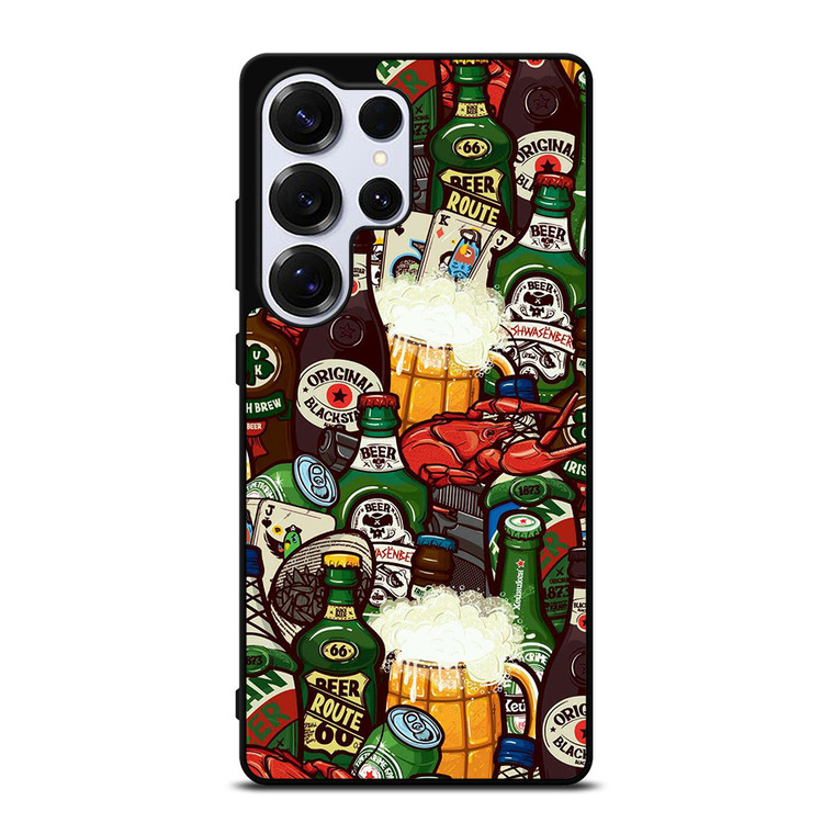 BEER BOTTLE CARTOON Samsung Galaxy S25 Ultra Case Cover