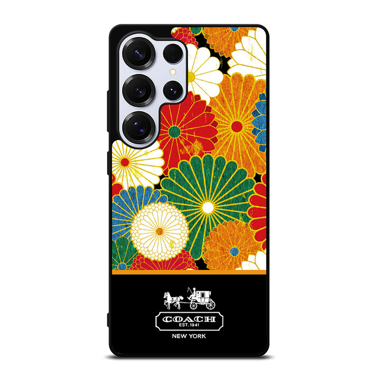 COACH NEW YORK COLORFUL FLORAL LOGO Samsung Galaxy S25 Ultra Case Cover
