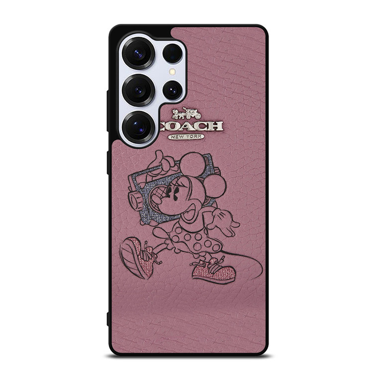 COACH NEW YORK PINK MICKEY MOUSE Samsung Galaxy S25 Ultra Case Cover