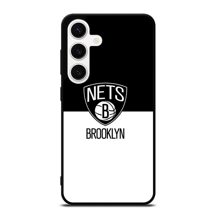 BROOKLYN NETS NBA BLACK WHITE Samsung Galaxy S24 Case Cover