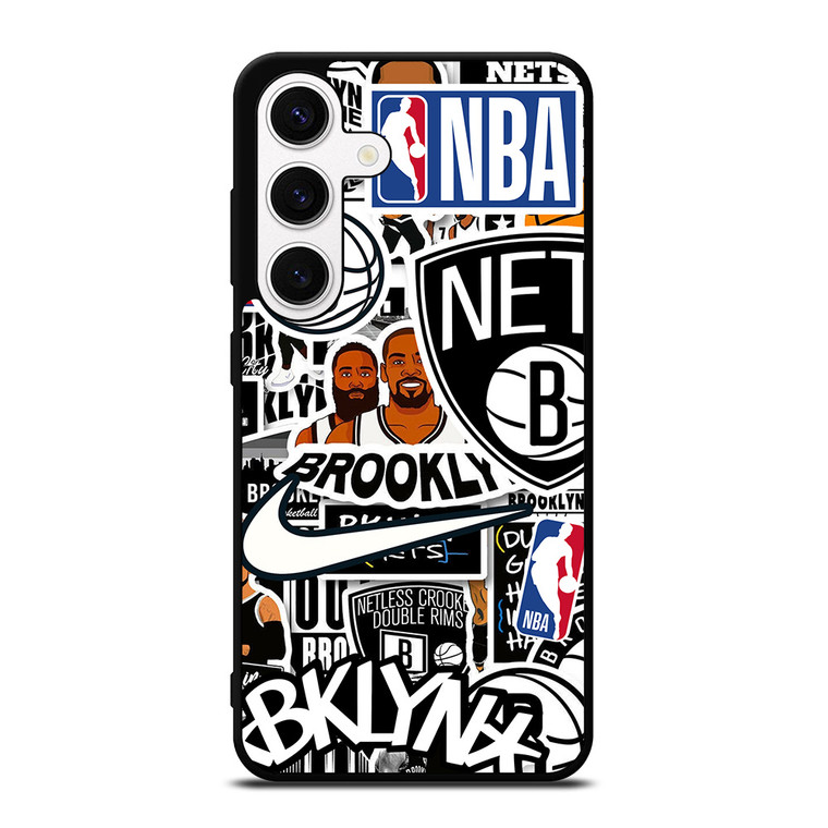BROOKLYN NETS NBA STICKER BOMB Samsung Galaxy S24 Case Cover