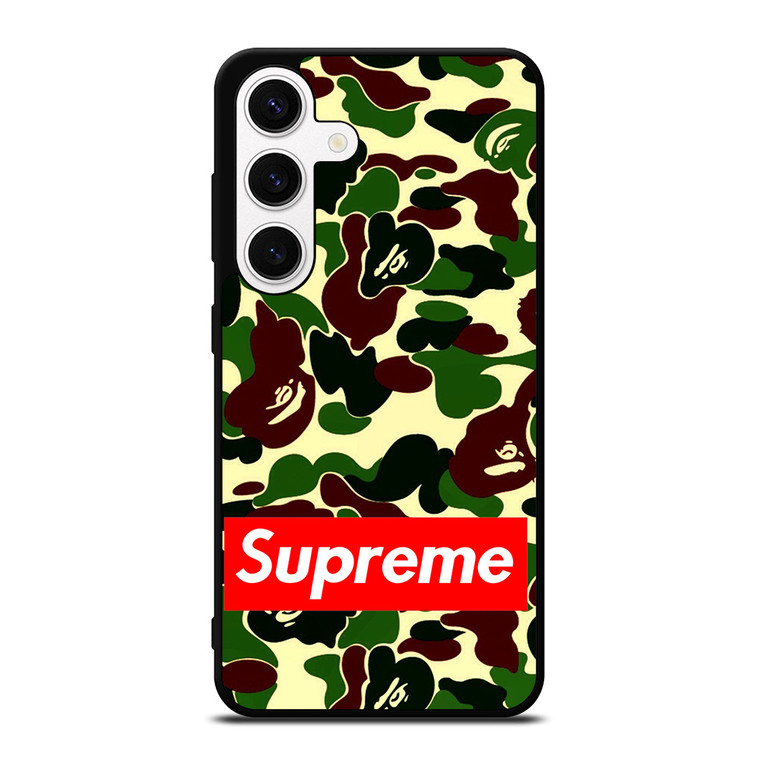 CAMO BAPE SUPREME Samsung Galaxy S24 Case Cover