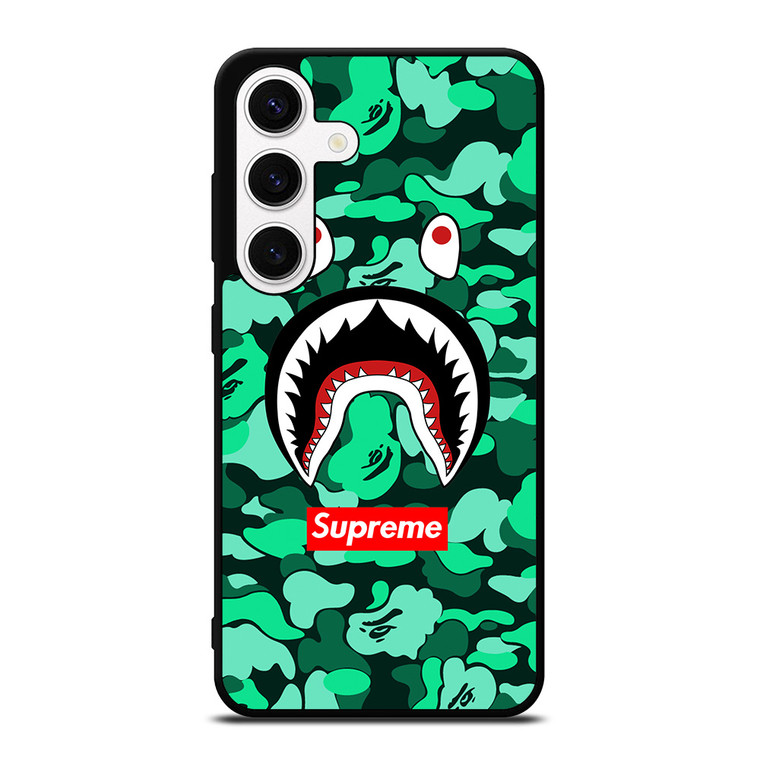 CAMO BATHING APE SUPREME GREEN Samsung Galaxy S24 Case Cover CAMO BATHING APE SUPREME GREEN Samsung Galaxy S24 Case Cover