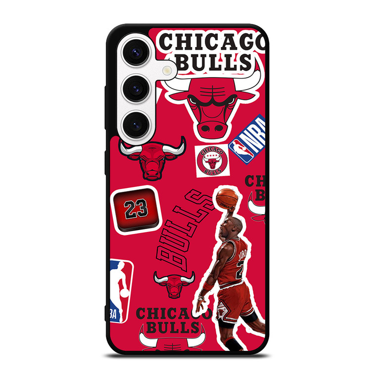 CHICAGO BULLS STICKER BOMB Samsung Galaxy S24 Case Cover