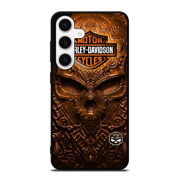 HARLEY DAVIDSON SKULL METAL MOTOR Samsung Galaxy S24 Case Cover
