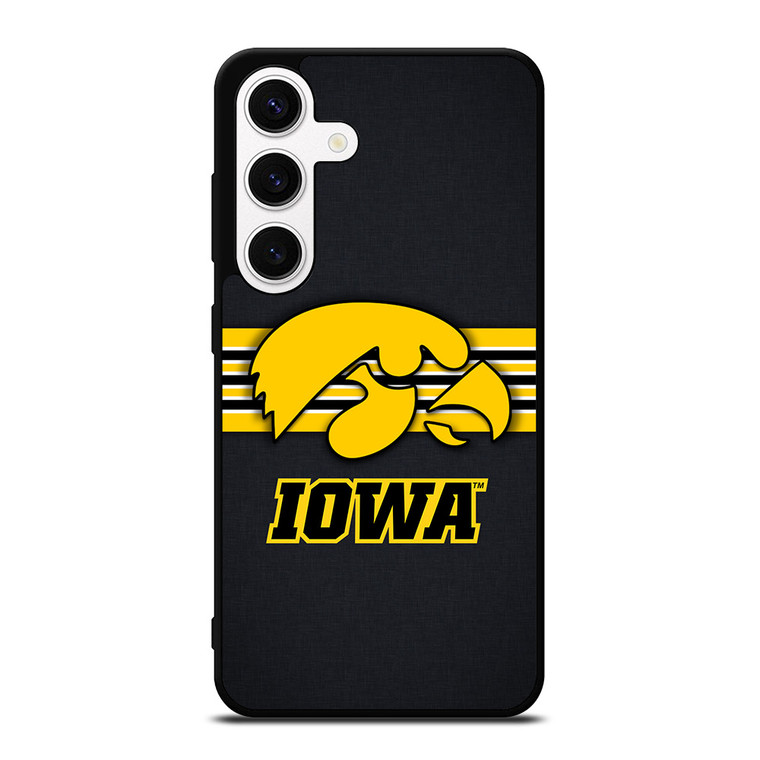 IOWA HAWKEYES STRIPE LOGO Samsung Galaxy S24 Case Cover