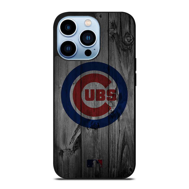 CHICAGO CUBS BASEBALL MLB WOOD LOGO iPhone 13 Pro Max Case Cover