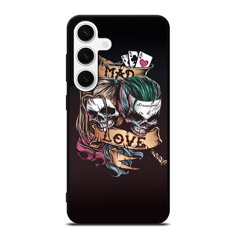 JOKER AND HARLEY QUINN SKULL Samsung Galaxy S24 Case Cover