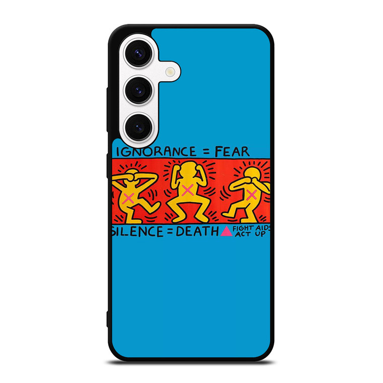 KEITH HARING SILENCE DEATH Samsung Galaxy S24 Case Cover KEITH HARING SILENCE DEATH Samsung Galaxy S24 Case Cover