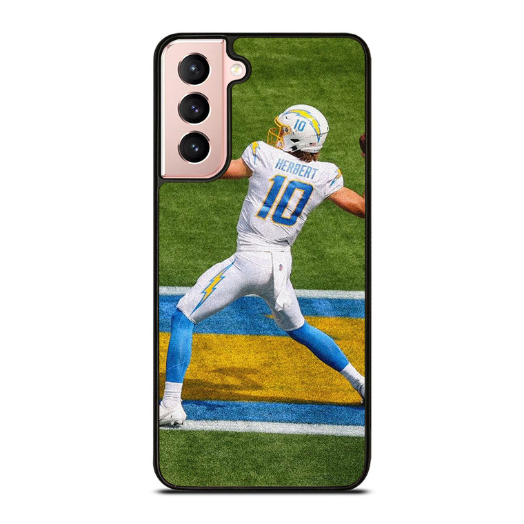 JUSTIN HERBERT 10 LOS ANGELES CHARGERS NFL FOOTBALL Samsung Galaxy S21 Case Cover