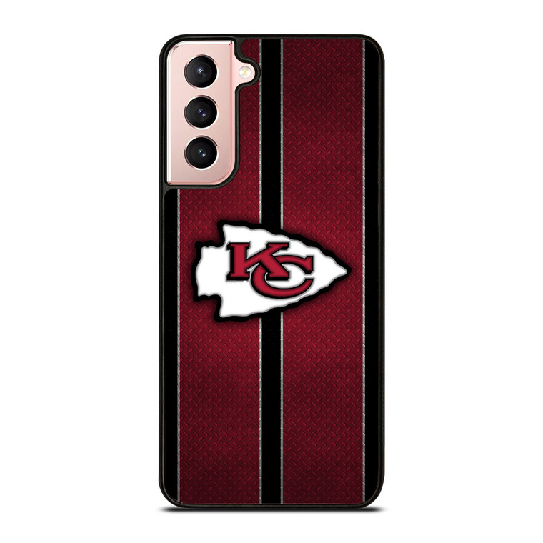 KANSAS CITY CHIEFS NFL METAL STRIPE Samsung Galaxy S21 Case Cover