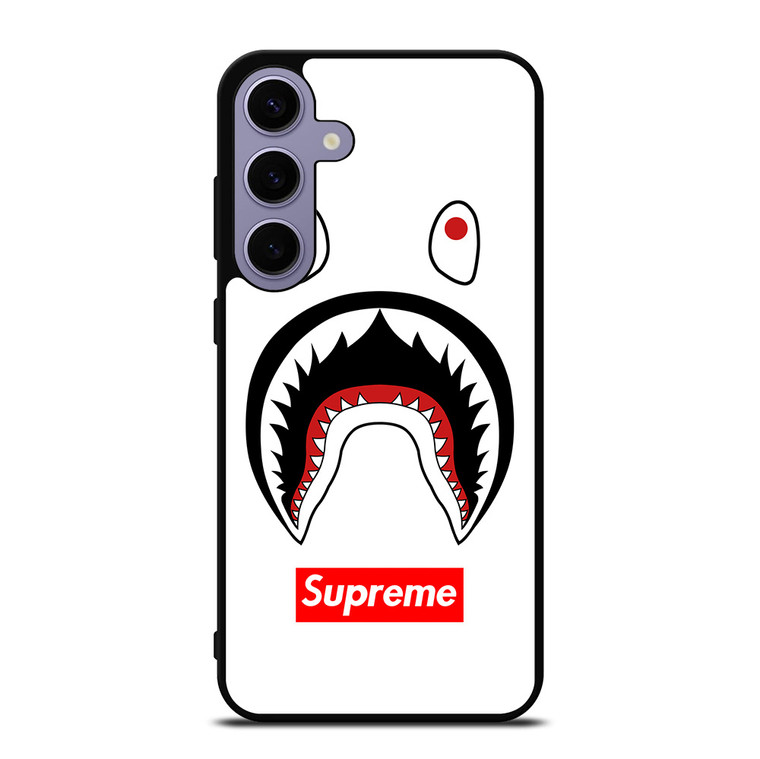 BAPE CAMO SHARK SUPREME WHITE Samsung Galaxy S24 Plus Case Cover