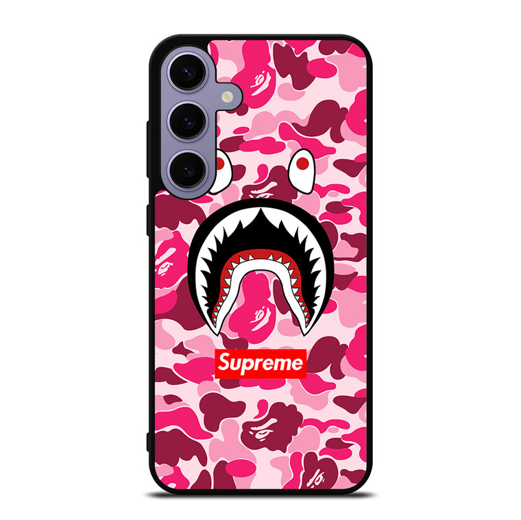 CAMO BATHING APE SUPREME PINK Samsung Galaxy S24 Plus Case Cover