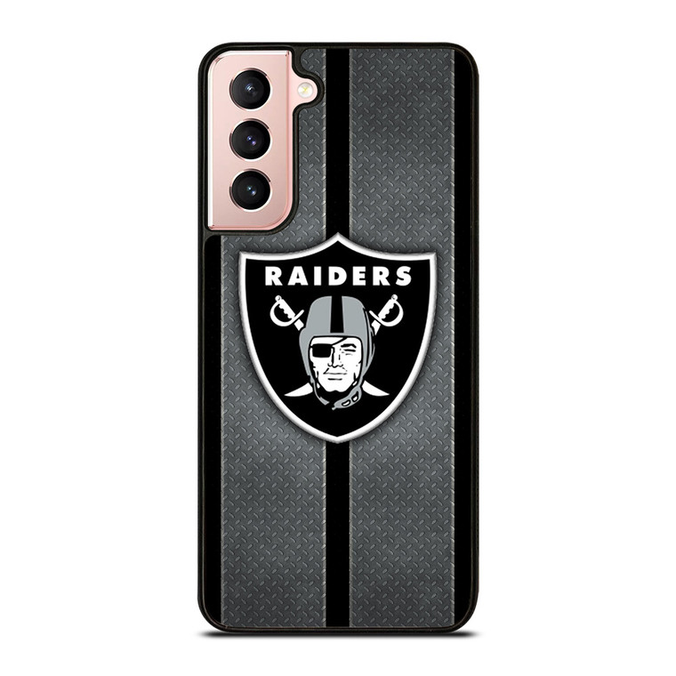 LAS VEGAS RAIDERS NFL METAL STRIPE Samsung Galaxy S21 Case Cover