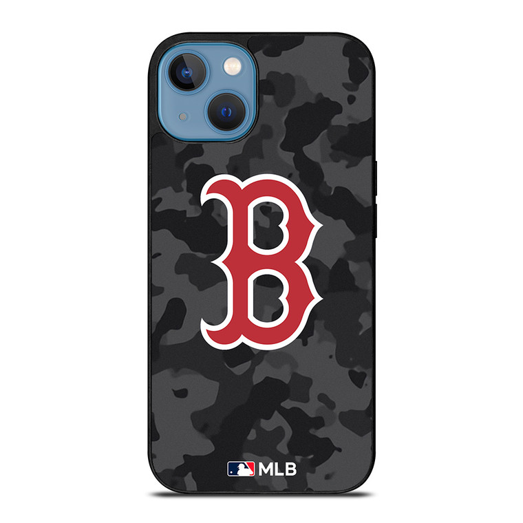 BOSTON RED SOX BASEBALL BLACK CAMO iPhone 13 Case Cover