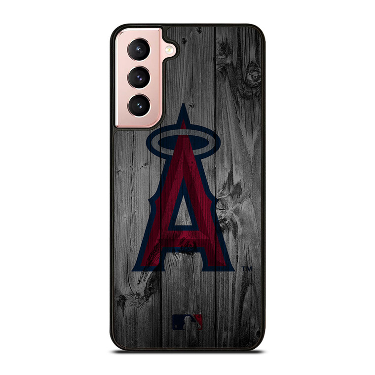 LOS ANGELES ANGELS BASEBALL MLB WOOD LOGO Samsung Galaxy S21 Case Cover