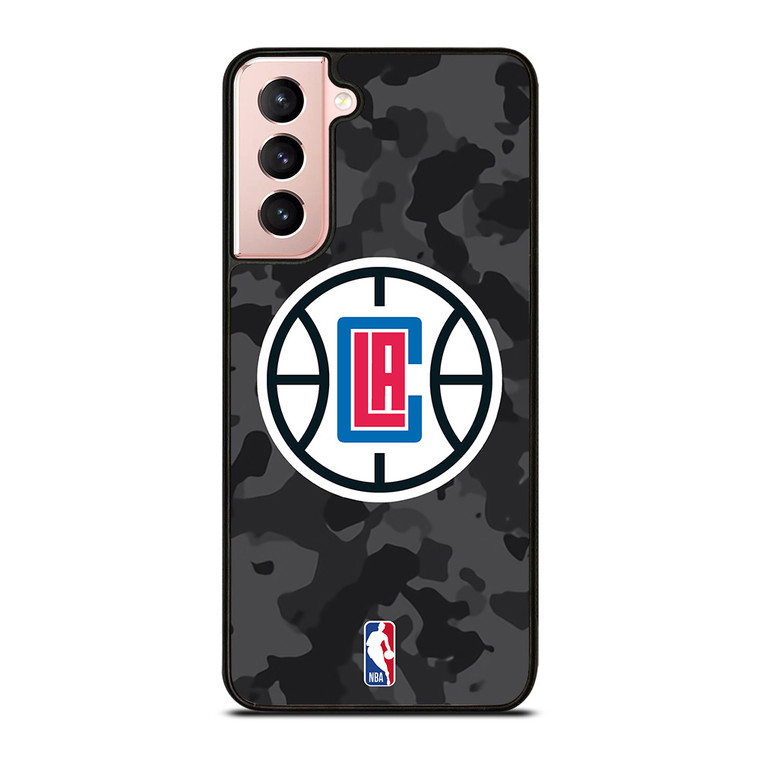 LOS ANGELES CLIPPERS BLACK CAMO Samsung Galaxy S21 Case Cover
