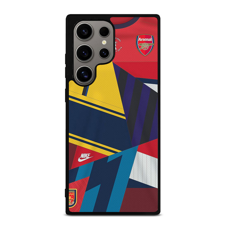 ARSENAL FC RETRO JERSEY COLLAGE Samsung Galaxy S24 Ultra Case Cover