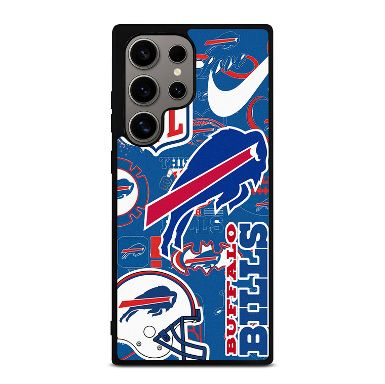 BUFFALO BILLS NFL STICKER BOMB Samsung Galaxy S24 Ultra Case Cover BUFFALO BILLS NFL STICKER BOMB Samsung Galaxy S24 Ultra Case Cover