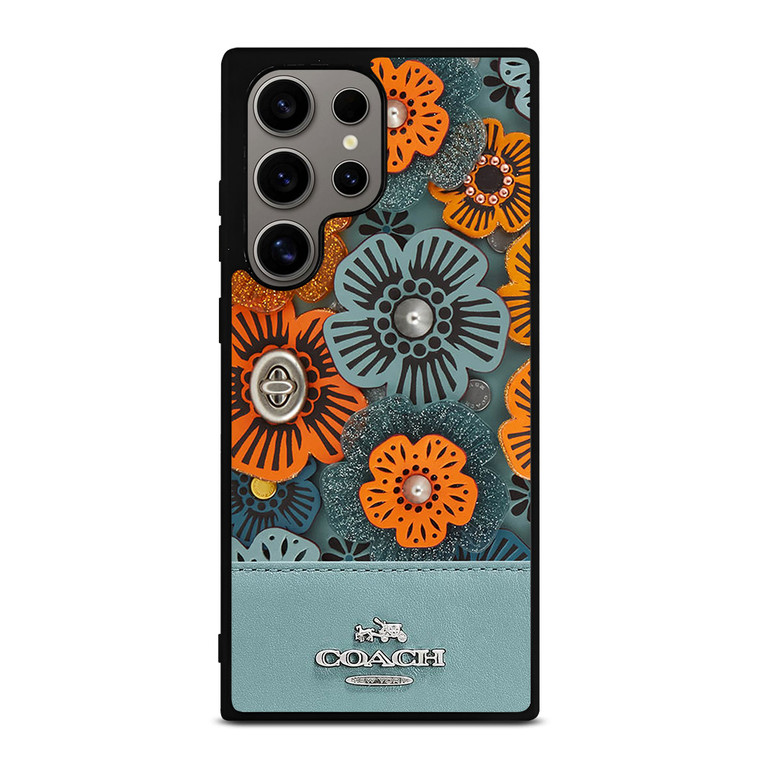 COACH NEW YORK BLUE TEA ROSE Samsung Galaxy S24 Ultra Case Cover COACH NEW YORK BLUE TEA ROSE Samsung Galaxy S24 Ultra Case Cover