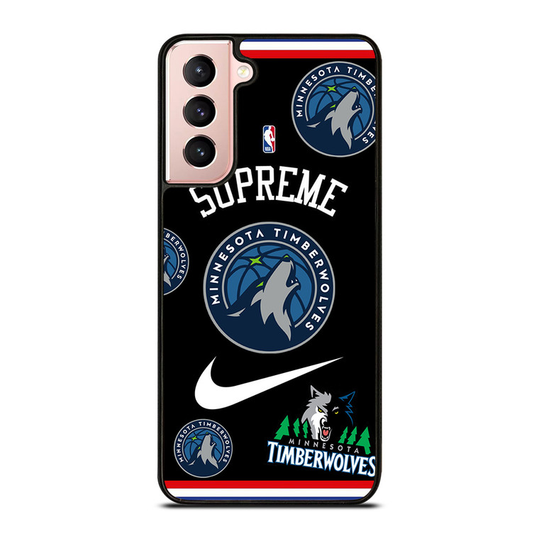 MINNESOTA TIMBERWOLVES NBA X SUPREME NIKE Samsung Galaxy S21 Case Cover