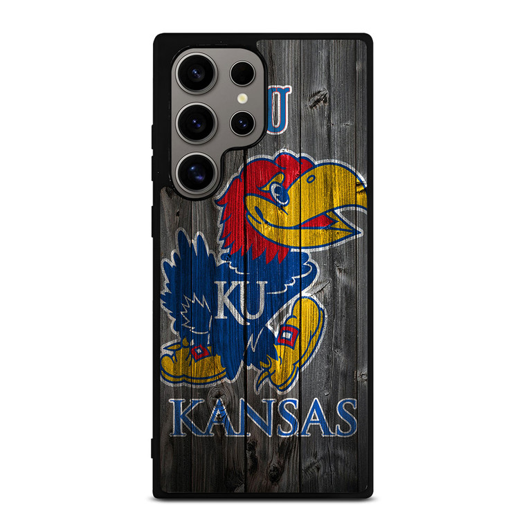 KANSAS JAYHAWKS WOODEN LOGO Samsung Galaxy S24 Ultra Case Cover