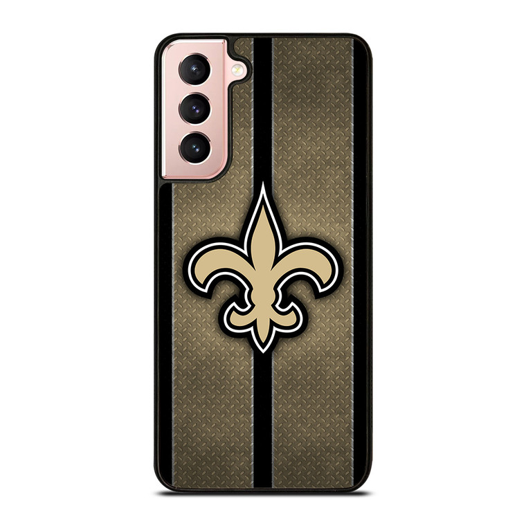 NEW ORLEANS SAINTS NFL METAL STRIPE Samsung Galaxy S21 Case Cover
