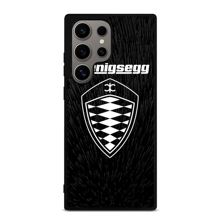 KOENIGSEGG LOGO BLACK PATTERN Samsung Galaxy S24 Ultra Case Cover