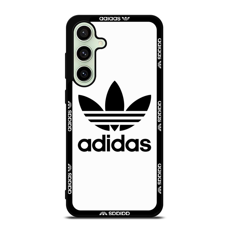 ADIDAS TREFOIL ROUND WHITE Samsung Galaxy S24 FE Case Cover