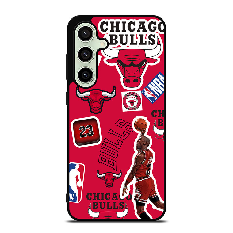 CHICAGO BULLS STICKER BOMB Samsung Galaxy S24 FE Case Cover