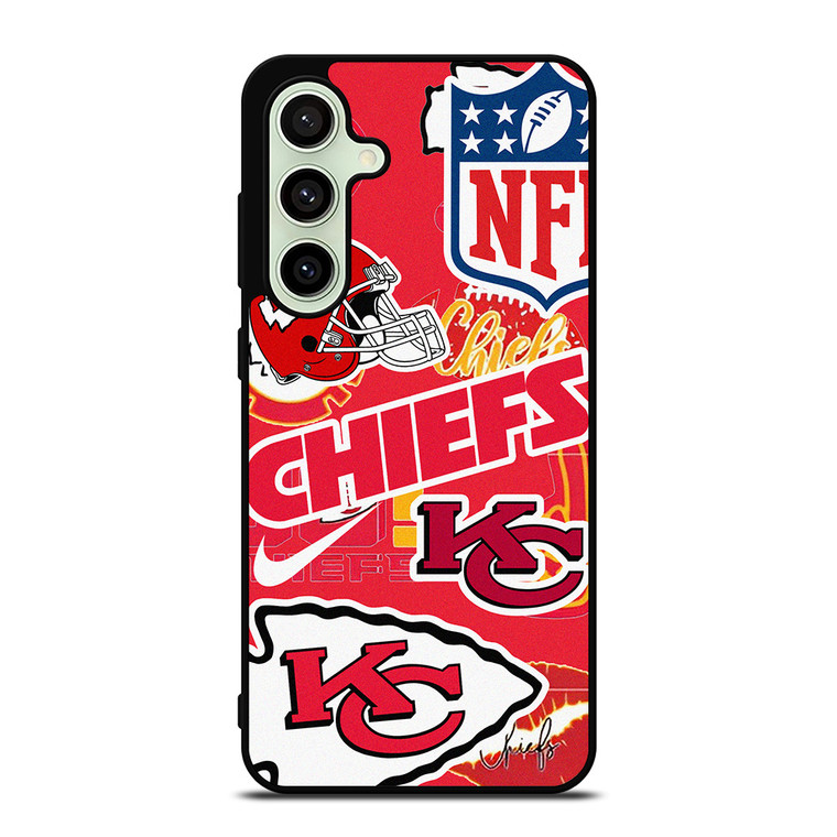 KANSAS CITY CHIEFS NFL STICKER BOMB Samsung Galaxy S24 FE Case Cover KANSAS CITY CHIEFS NFL STICKER BOMB Samsung Galaxy S24 FE Case Cover