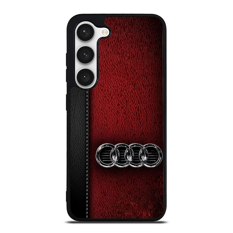AUDI CAR RED LEATHER Samsung Galaxy S23 Case Cover
