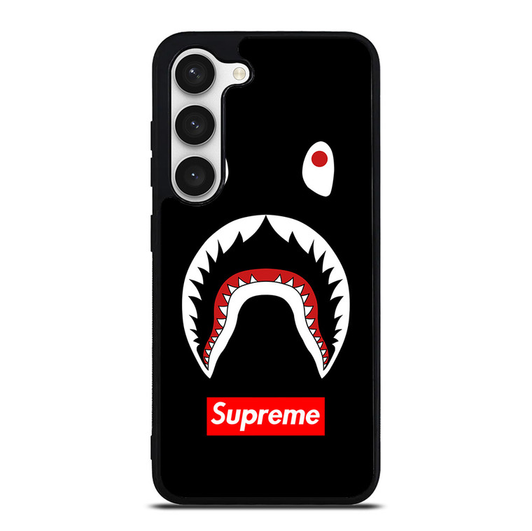 BAPE CAMO SHARK SUPREME BLACK Samsung Galaxy S23 Case Cover