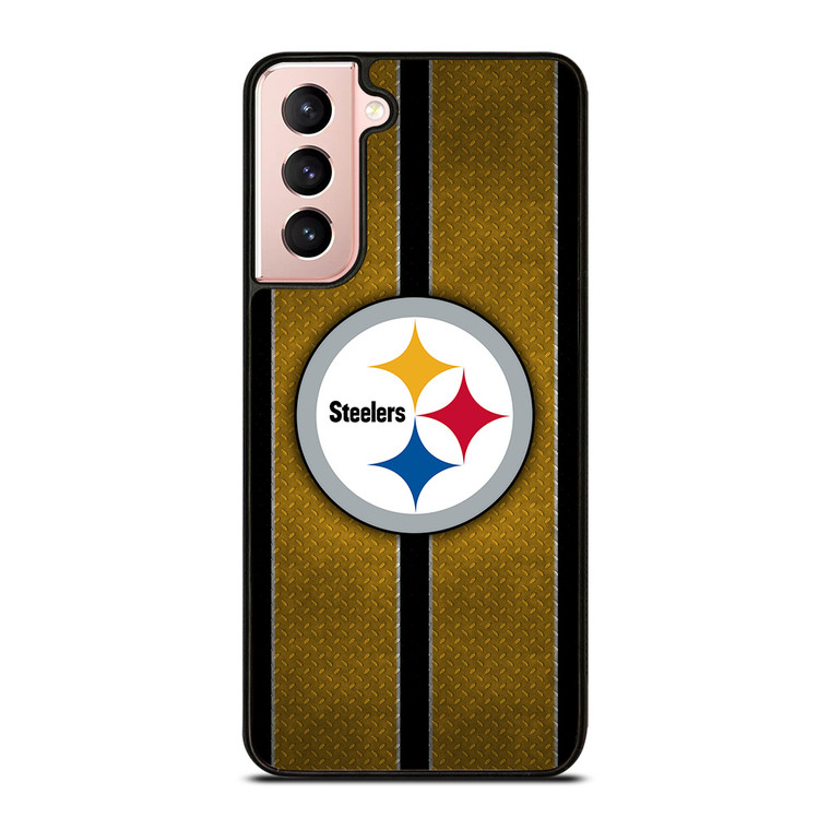 PITTSBURGH STEELERS NFL METAL STRIPE Samsung Galaxy S21 Case Cover